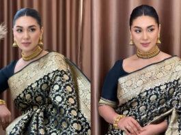 শাড়ি-গয়নায় অপুর আভিজাত্য